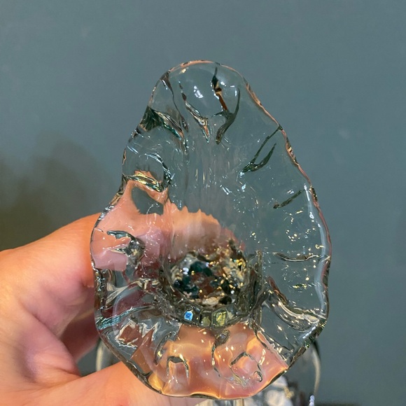 Clear Glass Hand Blown Jack in the Pulpit Taper Candle/Tea Light Candle Holder - Picture 6 of 9